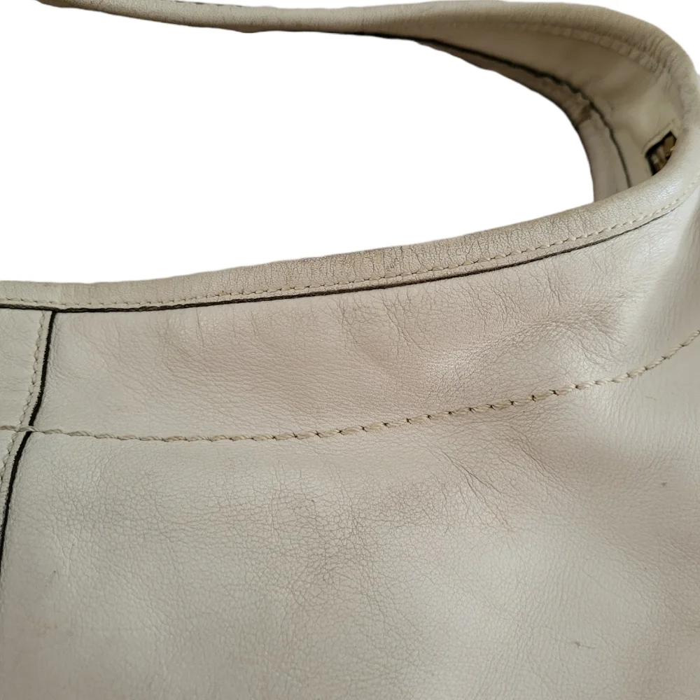 Large Coach white leather bag - Picture 13 of 16